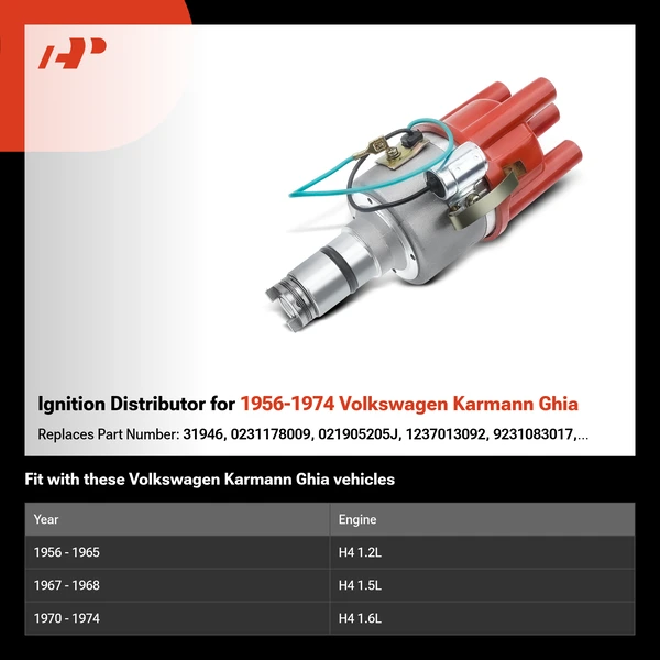 Ignition Distributor for 1956-1974 Volkswagen Karmann Ghia
