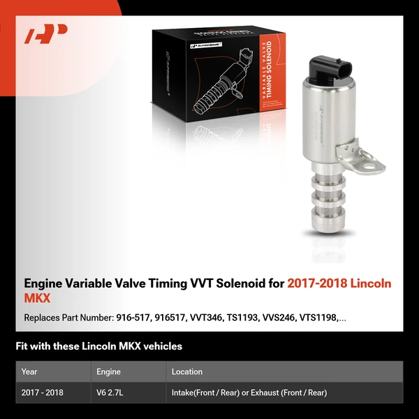 Engine Variable Valve Timing VVT Solenoid for 2017-2018 Lincoln MKX