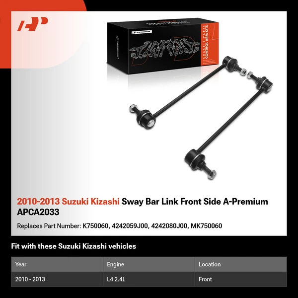 2010-2013 Suzuki Kizashi Sway Bar Link Front Side A-Premium APCA2033