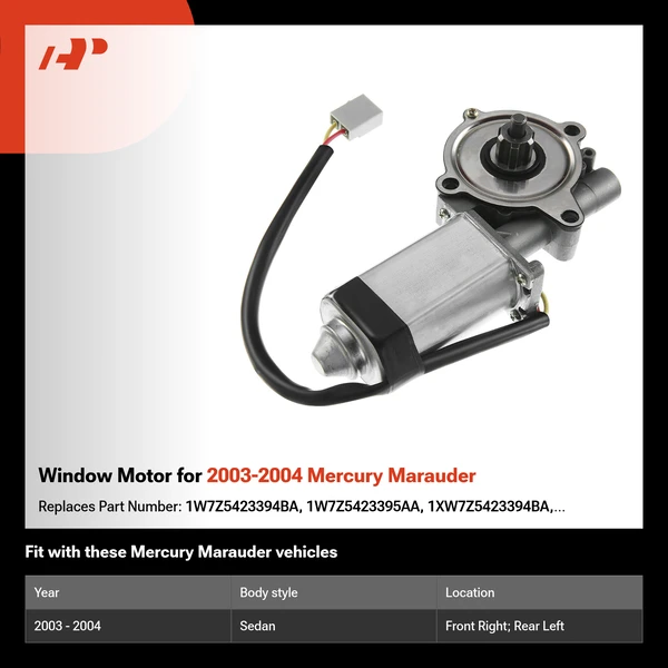 Window Motor for 2003-2004 Mercury Marauder