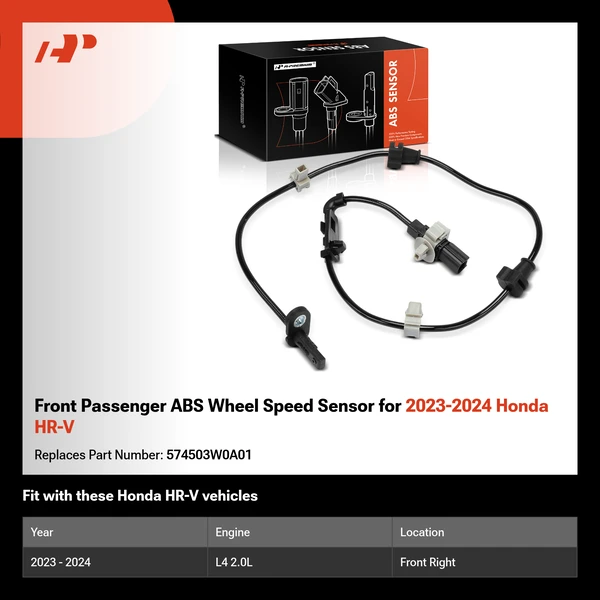 Front Passenger ABS Wheel Speed Sensor for 2023-2024 Honda HR-V