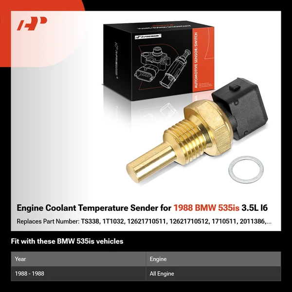 Engine Coolant Temperature Sender for 1988 BMW 535is 3.5L l6