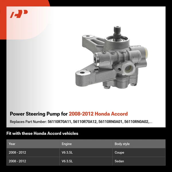 Power Steering Pump for 2008-2012 Honda Accord