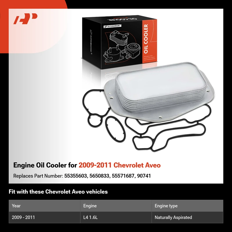 Engine Oil Cooler for 2009-2011 Chevrolet Aveo
