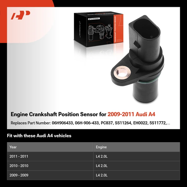 Engine Crankshaft Position Sensor for 2009-2011 Audi A4