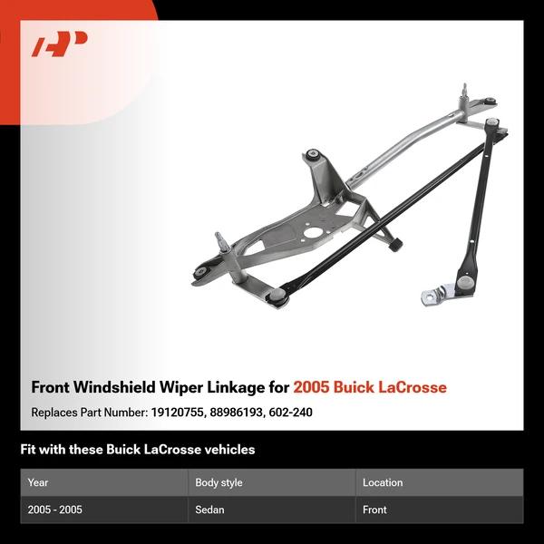 Front Windshield Wiper Linkage for 2005 Buick LaCrosse