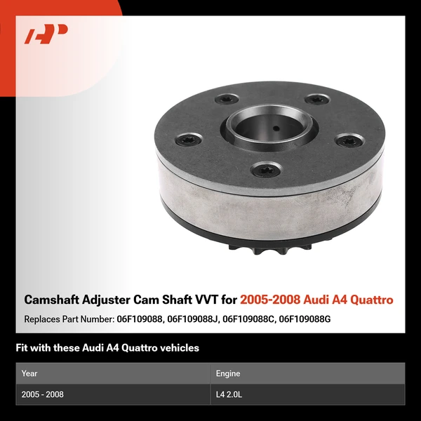 Camshaft Adjuster Cam Shaft VVT for 2005-2008 Audi A4 Quattro