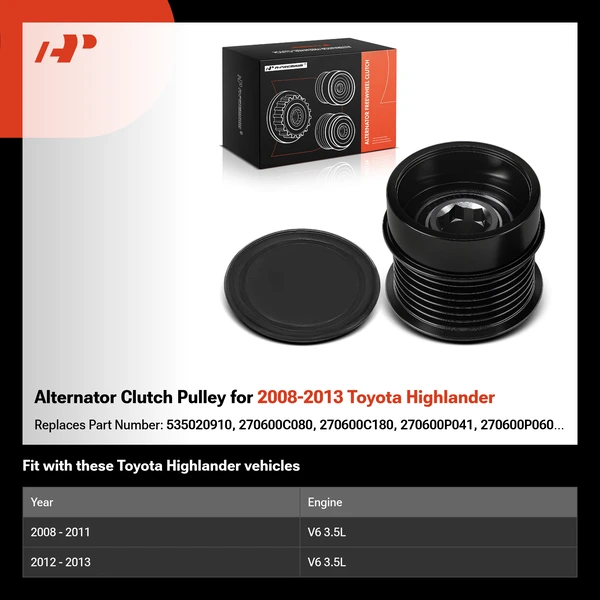 Alternator Clutch Pulley for 2008-2013 Toyota Highlander