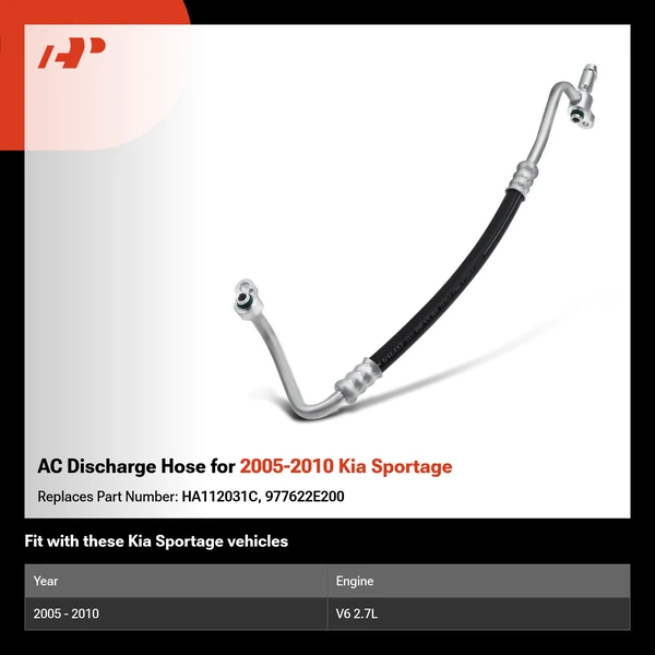 AC Discharge Hose for 2005-2010 Kia Sportage