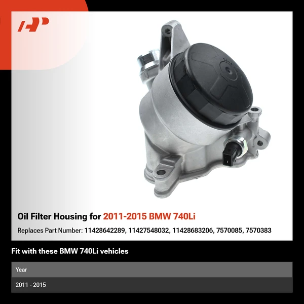 Oil Filter Housing for 2011-2015 BMW 740Li