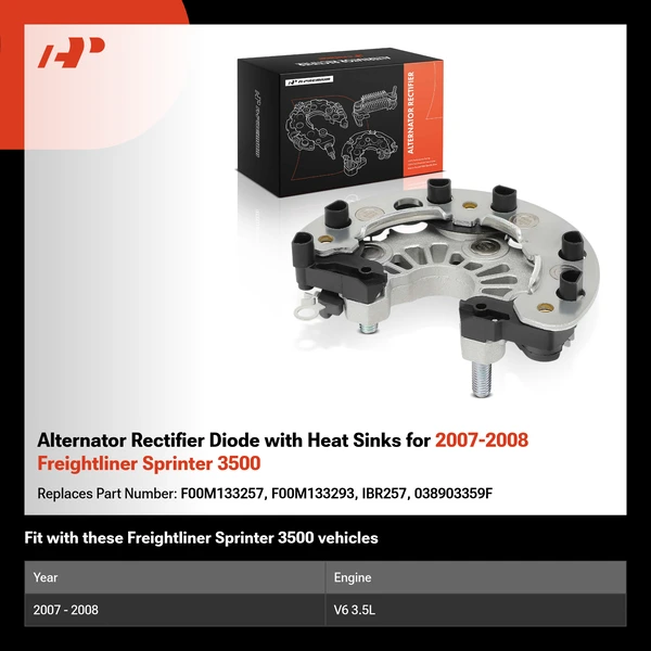 Alternator Rectifier Diode with Heat Sinks for 2007-2008 Freightliner Sprinter 3500