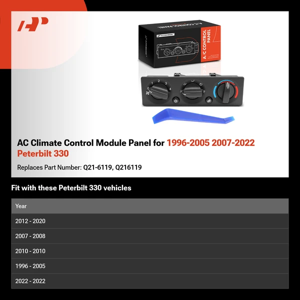 AC Climate Control Module Panel for 1996-2005 2007-2022 Peterbilt 330