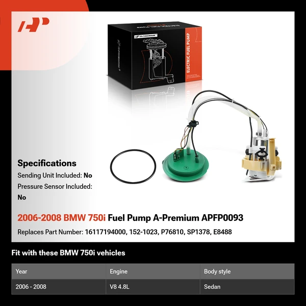 2006-2008 BMW 750i Fuel Pump A-Premium APFP0093