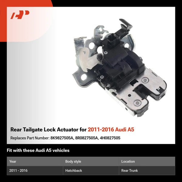Rear Tailgate Lock Actuator for 2011-2016 Audi A5
