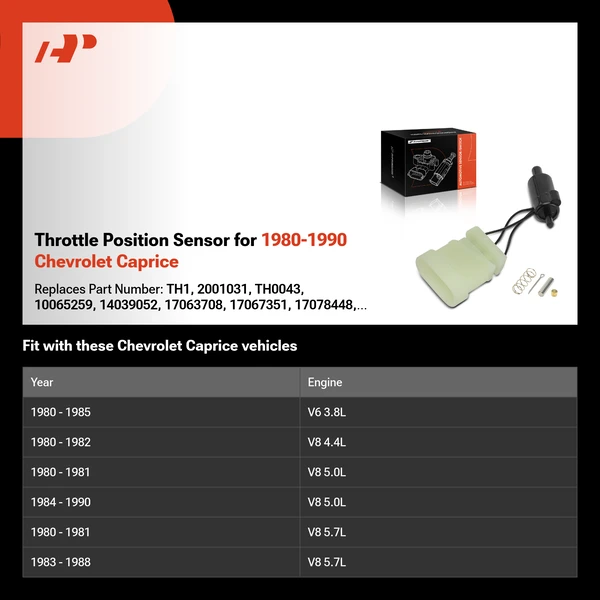 Throttle Position Sensor for 1980-1990 Chevrolet Caprice