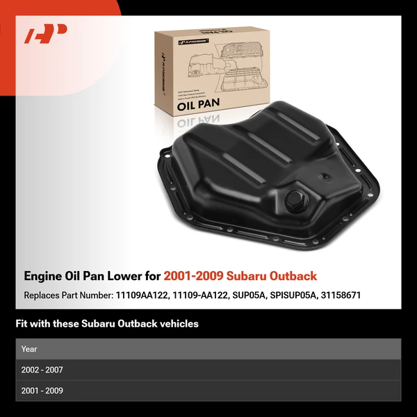 Engine Oil Pan Lower for 2001-2009 Subaru Outback