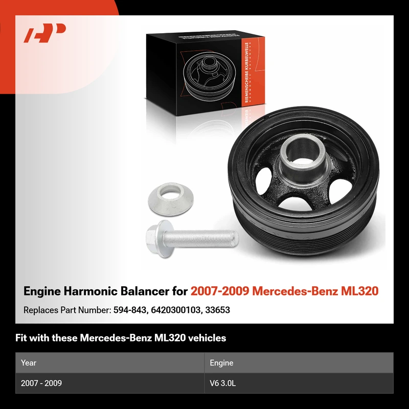 Engine Harmonic Balancer for 2007-2009 Mercedes-Benz ML320