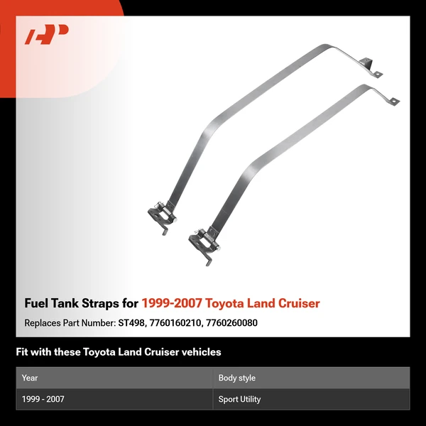 Fuel Tank Straps for 1999-2007 Toyota Land Cruiser