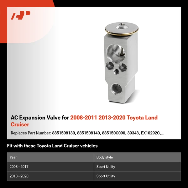 AC Expansion Valve for 2008-2011 2013-2020 Toyota Land Cruiser
