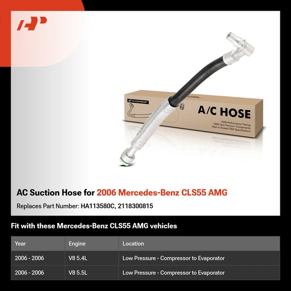 AC Suction Hose for 2006 Mercedes-Benz CLS55 AMG