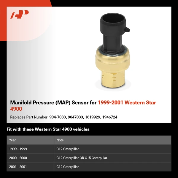 Manifold Pressure (MAP) Sensor for 1999-2001 Western Star 4900