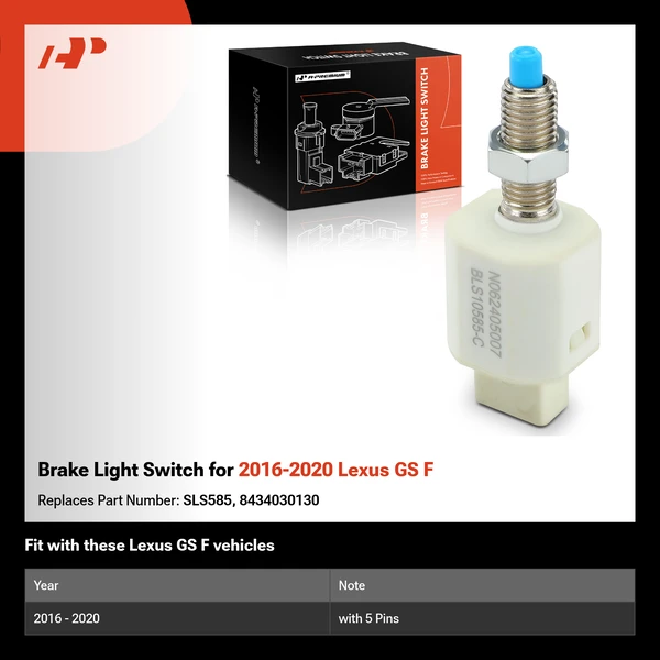 Brake Light Switch for 2016-2020 Lexus GS F
