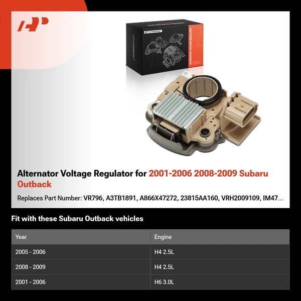 Alternator Voltage Regulator for 2001-2006 2008-2009 Subaru Outback
