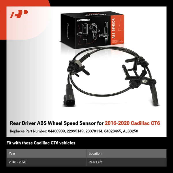 Rear Driver ABS Wheel Speed Sensor for 2016-2020 Cadillac CT6