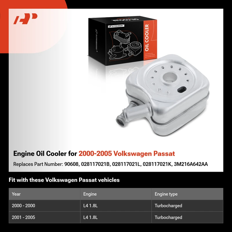 Engine Oil Cooler for 2000-2005 Volkswagen Passat