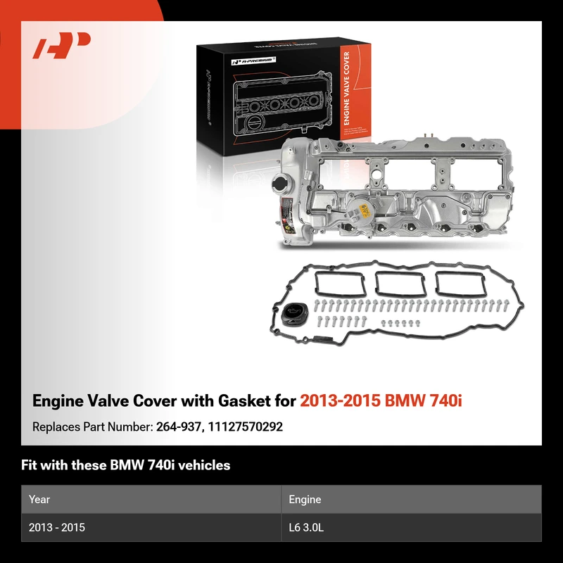Engine Valve Cover with Gasket for 2013-2015 BMW 740i