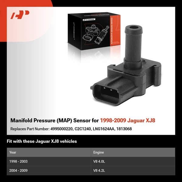 Manifold Pressure (MAP) Sensor for 1998-2009 Jaguar XJ8
