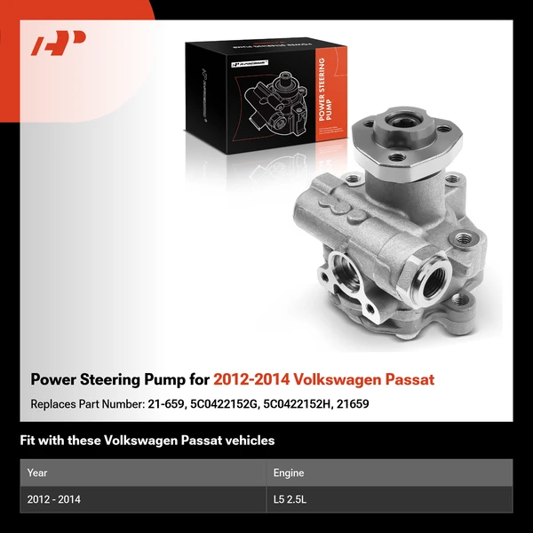 Power Steering Pump for 2012-2014 Volkswagen Passat