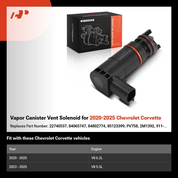 Vapor Canister Vent Solenoid for 2020-2025 Chevrolet Corvette