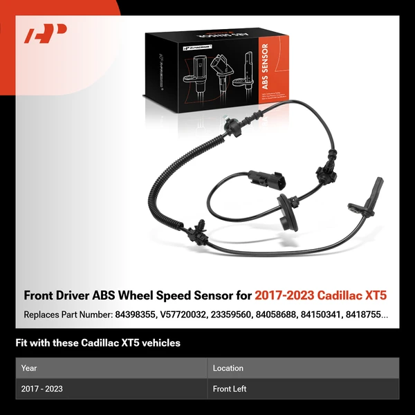 Front Driver ABS Wheel Speed Sensor for 2017-2023 Cadillac XT5