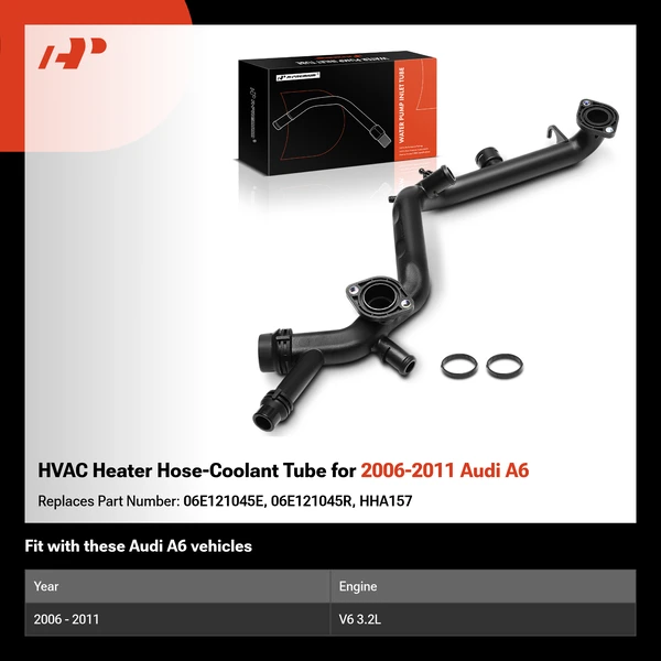 HVAC Heater Hose-Coolant Tube for 2006-2011 Audi A6