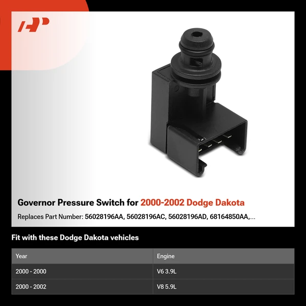 Governor Pressure Switch for 2000-2002 Dodge Dakota