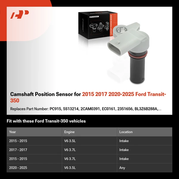 Camshaft Position Sensor for 2015 2017 2020-2025 Ford Transit-350