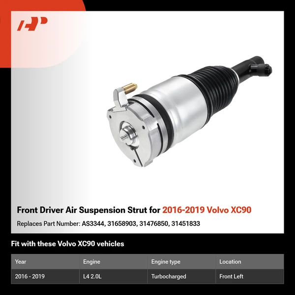 Front Driver Air Suspension Strut for 2016-2019 Volvo XC90