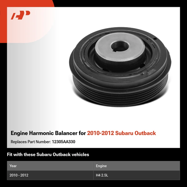 Engine Harmonic Balancer for 2010-2012 Subaru Outback