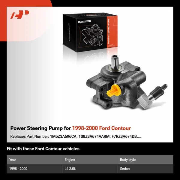 Power Steering Pump for 1998-2000 Ford Contour