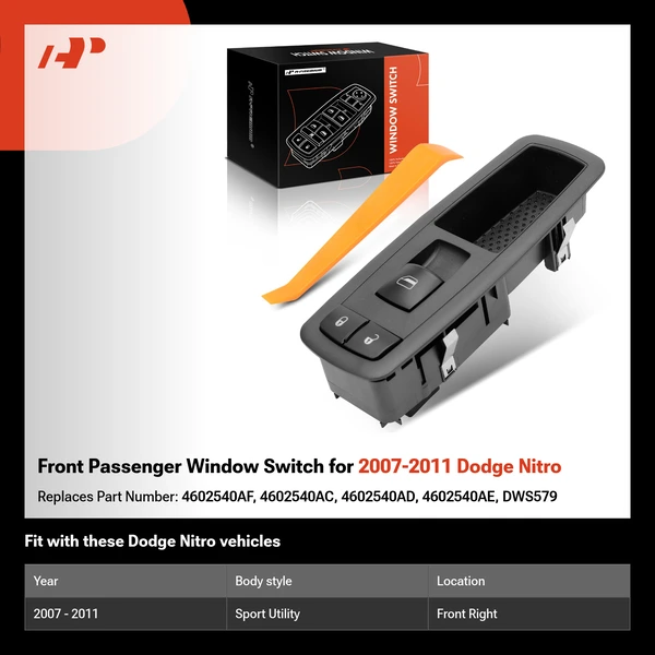 Front Passenger Window Switch for 2007-2011 Dodge Nitro