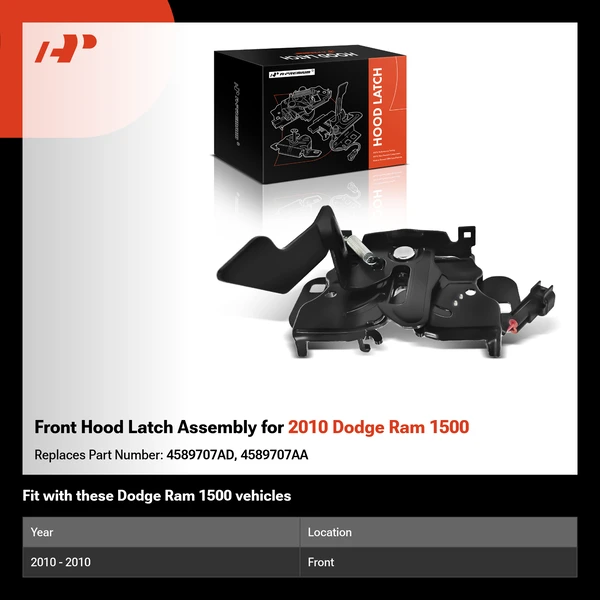 Front Hood Latch Assembly for 2010 Dodge Ram 1500