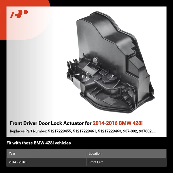 Front Driver Door Lock Actuator for 2014-2016 BMW 428i