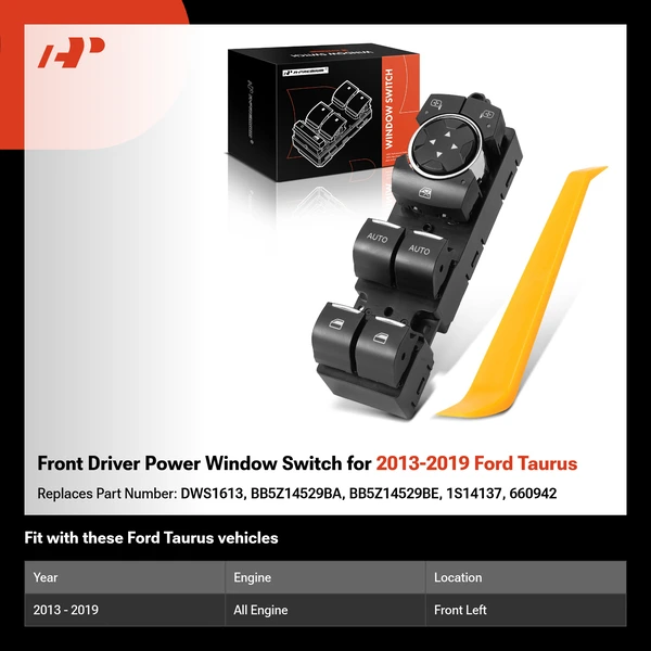 Front Driver Power Window Switch for 2013-2019 Ford Taurus