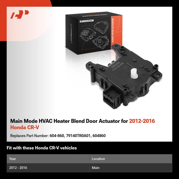 Main Mode HVAC Heater Blend Door Actuator for 2012-2016 Honda CR-V
