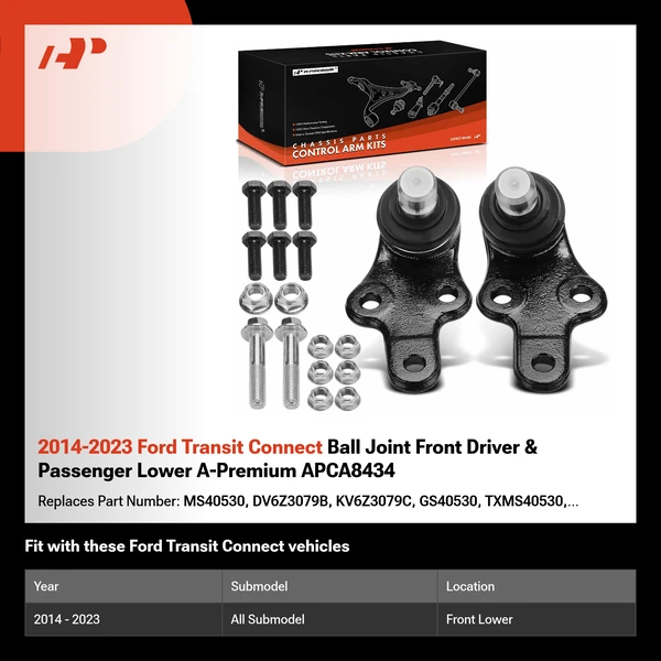 2014-2023 Ford Transit Connect Ball Joint Front Driver & Passenger Lower A-Premium APCA8434