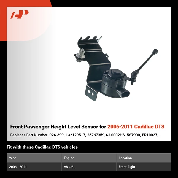 Front Passenger Height Level Sensor for 2006-2011 Cadillac DTS