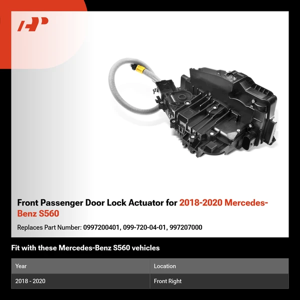 Front Passenger Door Lock Actuator for 2018-2020 Mercedes-Benz S560
