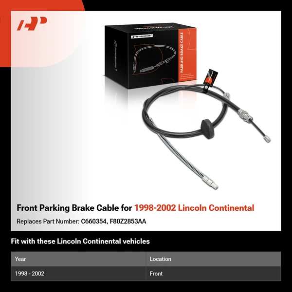 Front Parking Brake Cable for 1998-2002 Lincoln Continental