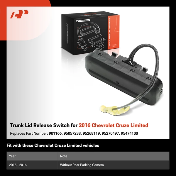 Trunk Lid Release Switch for 2016 Chevrolet Cruze Limited